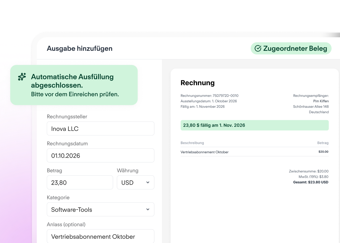 KI-gestütztes Ausgabenmanagement